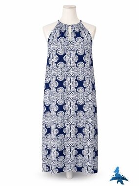 1287 Vineyard Vines Halter Dress – 2 – Blue White